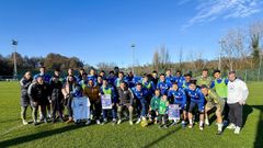 La plantilla del Real Oviedo, con Gael en El Requexn