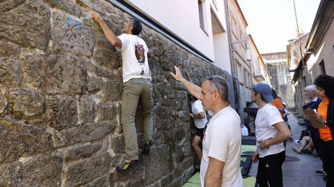 Primera edicin de  la copa gallega de escalada urbana que se celebr en Pontevedra
