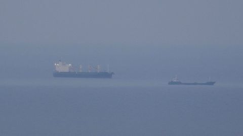 Un carguero con grano ucraniano en el mar Negro.