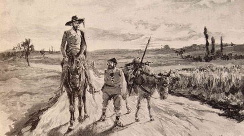 Ilustracin de las andanzas de Don Quijote de la Mancha.