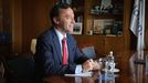 Ricardo Domnguez, presidente de Navantia, en su despacho