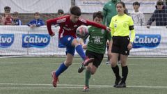 Uno de los partidos que se disputaron ayer en As Eiroas