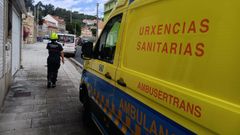 Accidente en la avenida de Ferrol, en Ribeira