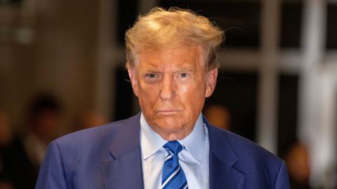 Donald Trump, en el tribunal que lo juzga por el caso Stormy Daniels