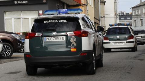 Coches de la Guardia Civil en Burela (fotograf�a de archivo)