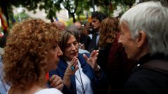 Carme Forcadell, en la protesta