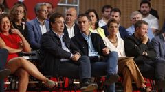 Francina Armengol, Guillermo Fern�ndez Vara, Pedro S�nchez, Mar�a Chivite y Emiliano Garc�a Page, en el Consejo Pol�tico Federal del PSOE en Zaragoza