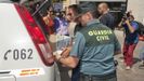 Guardias civiles tras un registro realizado en el Ayuntamiento de Figueras, el pasado mes de agosto