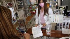 Test de saliva en una farmacia de A Pobra