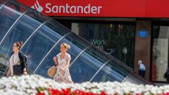 Una sucursal del Banco Santander, en una imagen de archivo