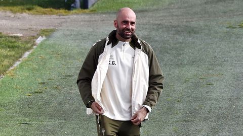 El entrenador del Celta, Claudio Gir&aacute;ldez, en la Cidade Deportiva Afouteza.