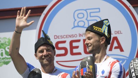 La pareja formada por franceses Quentin Urban y Jeremy Candy, vigentes vencedores del el Sella y campeones en el ltimo Europeo, han vuelto a imponerse al sprint en la 85 edicin del Descenso Internacional del Sella