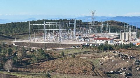 Subestación de Fontefría, que forma parte de la interconexión entre España y Portugal