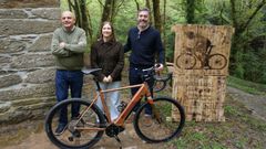 Jes�s Reboredo, Mar�a Jos� Blanco y Fernando Fern�ndez en la presentaci�n del II Desaf�o Gravel BTT Ulla Tambre