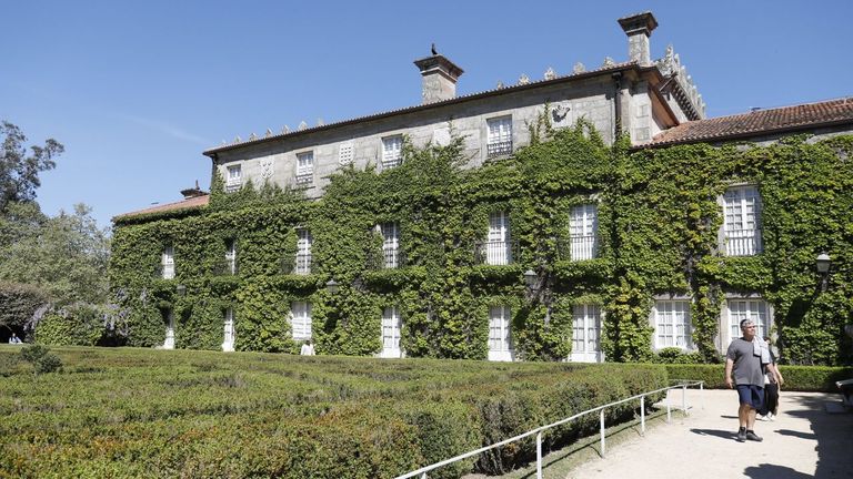 Un detalle de los jardines del Pazo de Castrelos