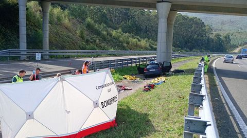 El accidente se registr� en el kil�metro 513 de la Autov�a del Cant�brico
