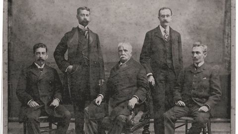Delegaci�n cubana enviada a Washington en 1898, Lanuza de pie a la derecha