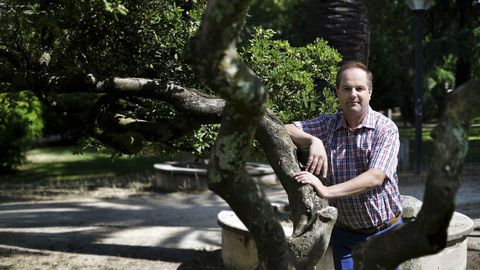 Jos� Antonio Vi�as, en el Xard�n do Pos�o, en el verano del 2018