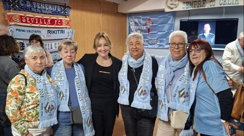 La presidenta del Celta, es nueva socia de honor de la pe�a Sempre co Celta, en cuyo trig�simo aniversario estuvo presente.