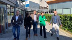 El secretario general de Foro Asturias y candidato a la presidencia del Principado, Adri�n Pumares, visita el Real Grupo de Cultura Covadonga de Gij�n acompa�ando a la candidata a la Alcald�a de Gij�n, Carmen Moriy�n.