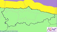 Alerta amarilla en el litoral del Principado.Alerta amarilla en el litoral del Principado