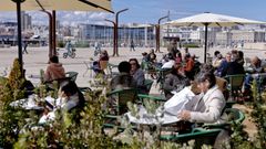 Imagen de archivo de una terraza en O Parrote