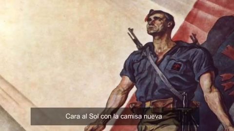 Captura del anuncio de la Falange