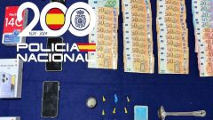 Droga y dinero incautados en una operaci�n contra el tr�fico de drogas en Avil�s