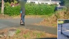 Interceptado en Oleiros por llevar a su hijo al colegio en un patinete el�ctrico