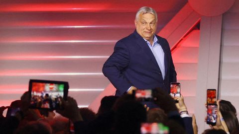 Viktor Orb�n tras asumir su derrota en la elecciones h�ngaras.