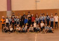 Participantes en el clinic con el campe�n del Mundo Patxi Peula.