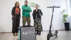 Patricia Silva, Lidia Sieira y Jorge Fern�ndez Flores, de la empresa Xantar