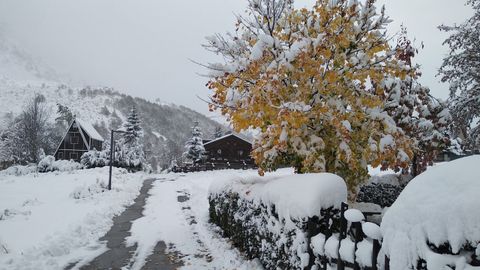 Paisaje invernal en La Raya, Aller