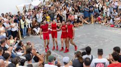 Espect�culo de Fran Sieira Danza, recientemente, en las Festiletras de O Couto