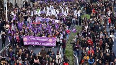 As� fue la manifestaci�n del D�a de la Mujer en A Coru�a