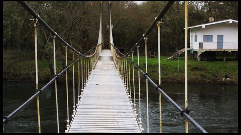 Puente colgante en Hombreiro, Lugo