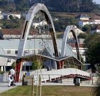 Imagen de archivo del puente peatonal que une los concellos.