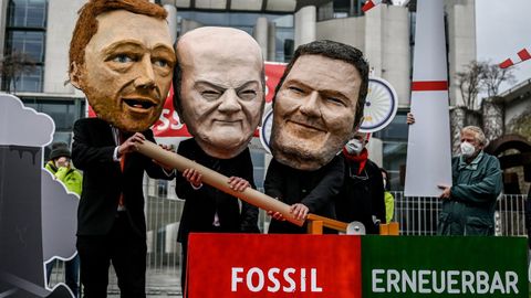 Protesta de ecologistas alemanes contra las polticas energticas del Gobierno de Olaf Scholz