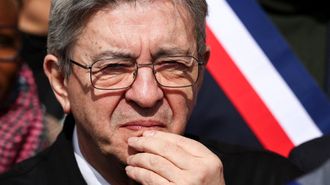 M�lenchon, durante una manifestaci�n contra el racismo en Par�s el pasado mes de abril. 