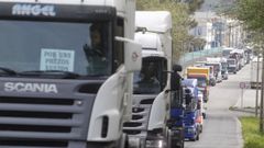Imagen de archivo de protestas de camioneros en R�o do Pozo.