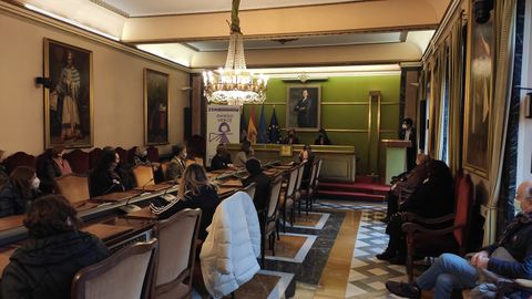 Acto institucional del 25N en el Ayuntamiento de Oviedo