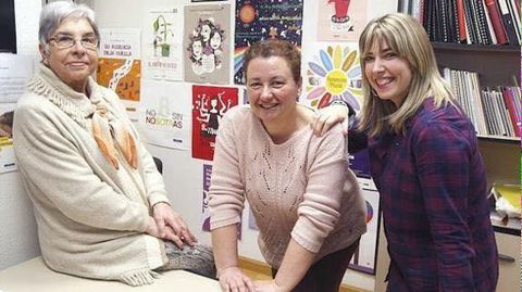 Pilar Fern�ndez-Pe�a junto a Ana Ruiz y Jessica Casta�o.Pilar Fern�ndez-Pe�a junto a Ana Ruiz y Jessica Casta�o