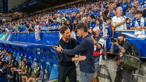 Las mejores im�genes del Real Oviedo ante el Real Madrid: Xabi Alonso y Veljko Paunovic