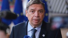 Luis Planas a su llegada al Consejo de Ministros de la Uni�n Europea