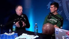 Atilano Vecino y Carlos Domnguez, durante la charla.