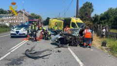 La herida fue excarcelada por los bomberos y trasladada en ambulancia por el 061.