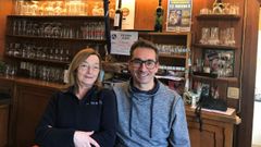 Jose Carbajales con Carmen (otra asturiana, procedente de Arriondas, que lleva en B�lgica casi 50 a�os)