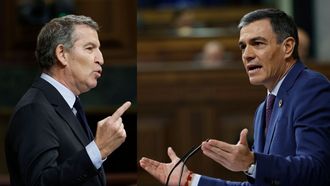 Alberto Núñez Feijoo, líder del PP, y Pedro Sánchez, jefe del Ejecutivo.