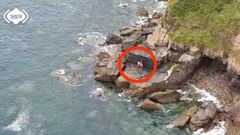 Rescate mar�timo en Villaviciosa. ARCHIVO