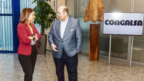 Villaverde y Simarro conversan en la sede de la firma barbanzana.